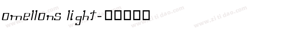 Omellons Light字体转换